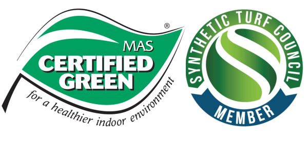 MAS certified green and synthetic turf council logos